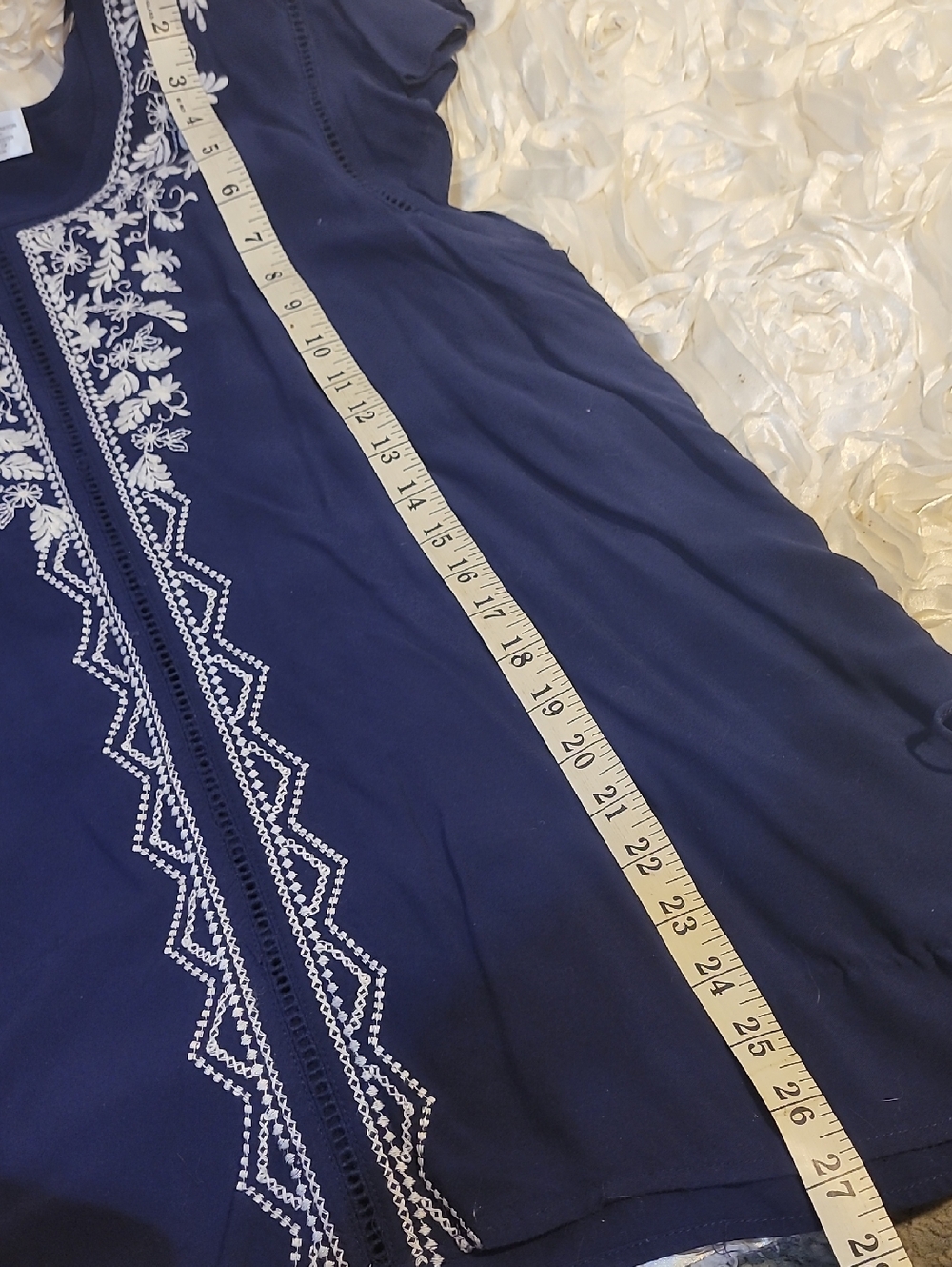 Time And Tru Womens Blouse Top Embroidered - Picture 10 of 14